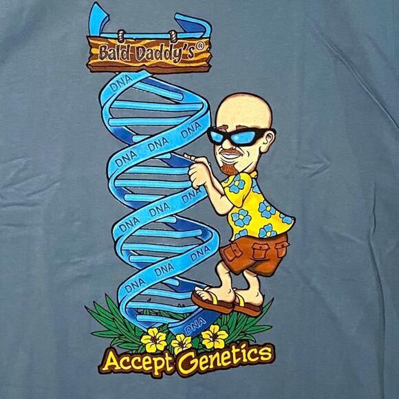 Fathers Day Funny tshirt Bald Daddy Mens novelty joke Accept Genetics XXL - Picture 1 of 6
